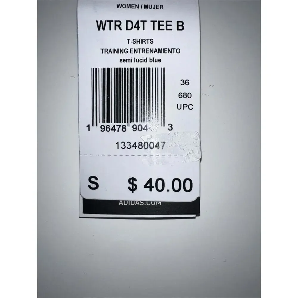 $40 Adidas Womens AEROREADY Training T-Shirt Size Small Blue IX9429 Tee Gym - Picture 5 of 5